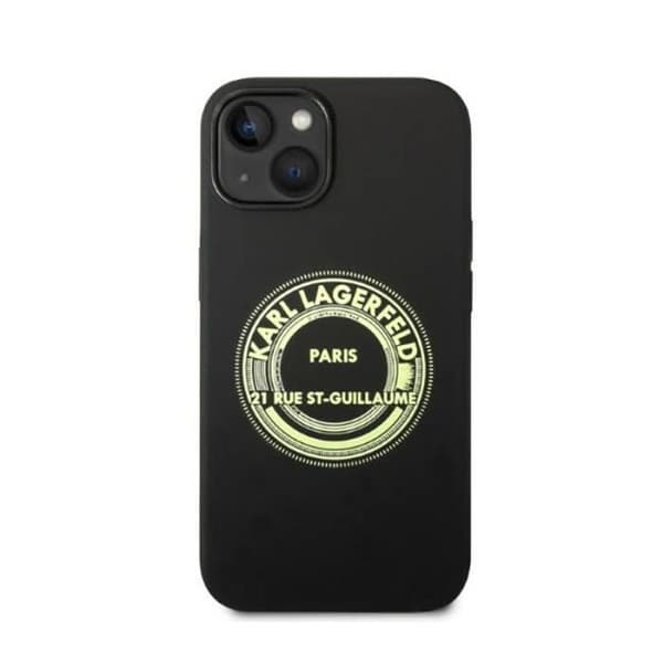 Karl Lagerfeld Silikonfodral för iPhone 14 Plus — Svart