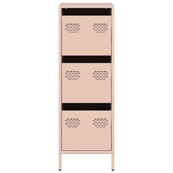vidaXL Buffé hög rosa 39x35x103,5 cm stål 851401