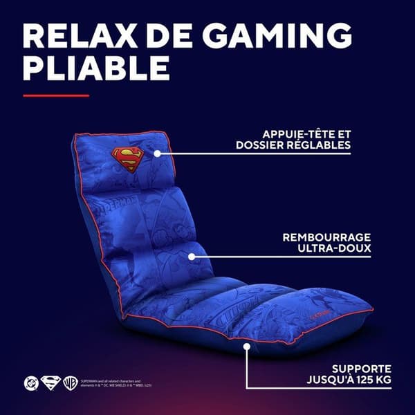 Fällbar Gaming Stol - TRUST - GXT 718SM Rayzee - Stöder upp till 125 kg - PU-läder - Justerbar