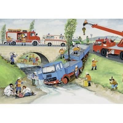 Barnpussel - RAVENSBURGER - Trafikolycka och stadsbrand - 24 bitar