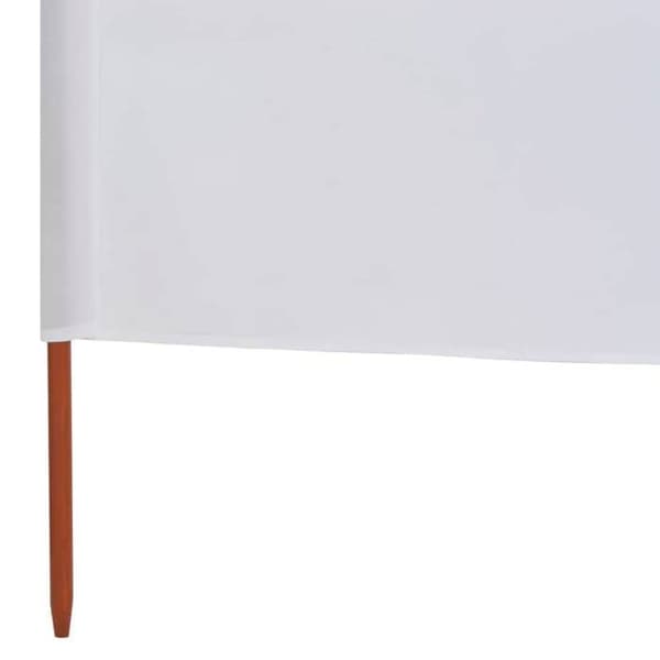 vidaXL 5-Panel Skärm Tyg 600 x 160 cm Sand Vit