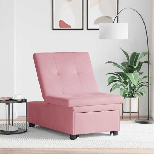 Soffa-säng Rosa 67 x 194 x 38 cm Sammet
