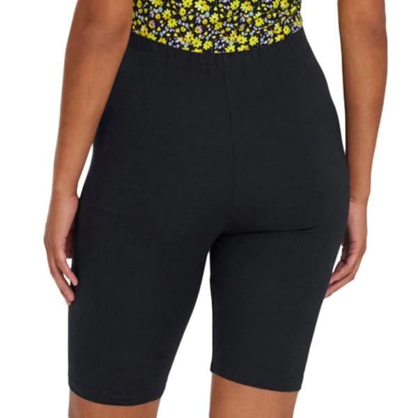 X2 Graviditetsshorts Svart/Gul Kvinna Mamalicious Biker
