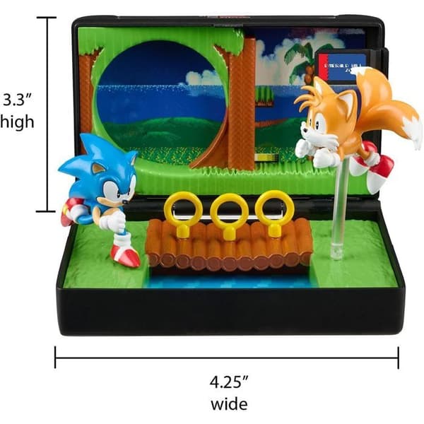 Samlingsfigur Sonic the Hedgehog 2 Konsolhjältar Sega Mega Drive vikbar diorama retro