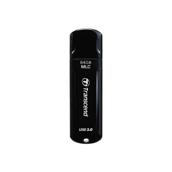 TRANSCEND JETFLASH 750 USB-nyckel - 64 GB - USB 3.0 - Svart