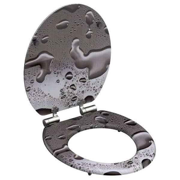 SCHÜTTE Toalettsits med soft close GRÅT STÅL 438743