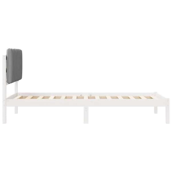 vidaXL Sängram med stoppad huvudgavel Ljusgrå 90 x 190 cm, Sovrum, Rektangulär, Modern, Hållbar, 878088