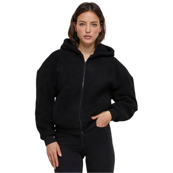 Urban Classics Dam - Oversized Sherpa Zip Hoody Jacka