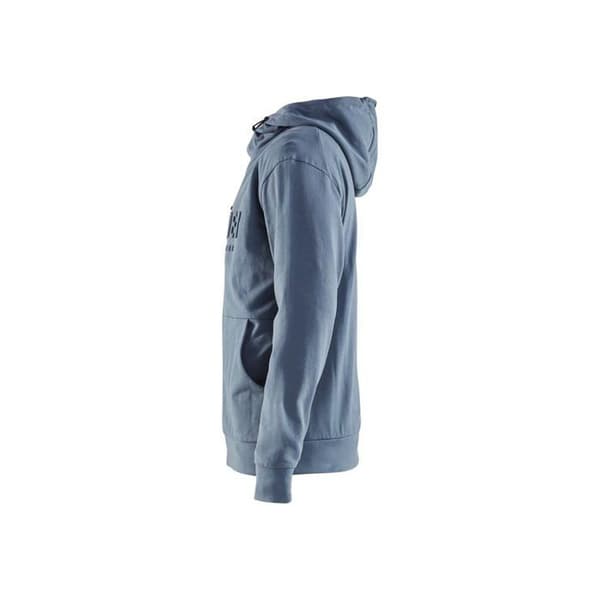 3D-tryckt hoodie i påfågelblå - Blaklader