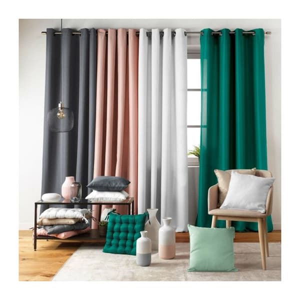 Set med 4 vadderade sittdynor 40 x 40 cm Essentiell Röd - Enfärgad Polyester