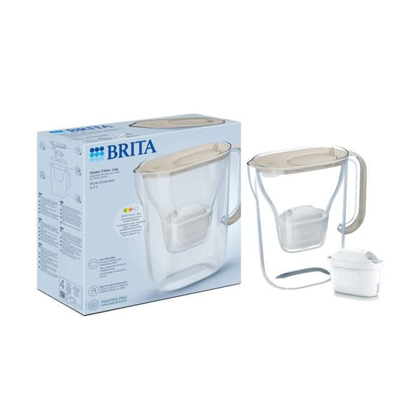 BRITA Style Essential MXPRO LED filtreringskaraff - 2,4 L, beige