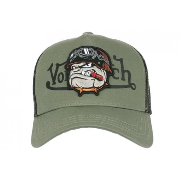 Von Dutch Trucker Bull grön keps - One size - Broderad patch