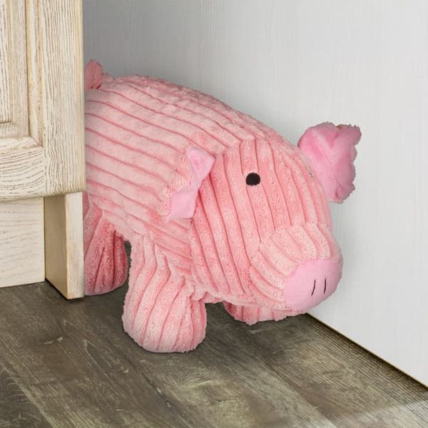 Dörrstopp - RELAXDAYS - Gris - Rosa - Fylld med sand - 15 cm
