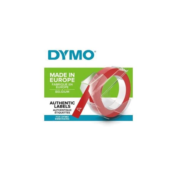 DYMO 3D Ribbons - Blank finish - 9mm x 3m - Röd