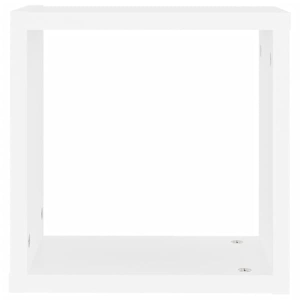 vidaXL Väggkub Hyllor 2 st Vit 30x15x30 cm