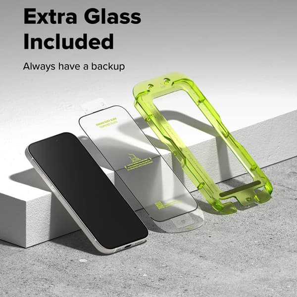 2-pack Ringke Easy Slide härdat glas skärmskydd för iPhone 17 - Klar
