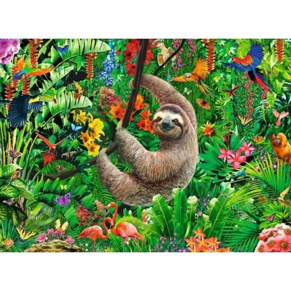 Ravensburger barnpussel - Schattige luiaard - 300 bitar - Djur