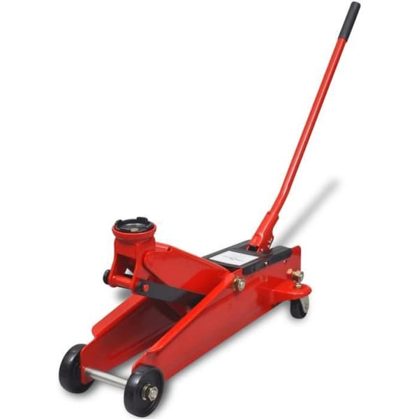 vidaXL 3 Ton lågprofil hydraulisk golvjack Röd