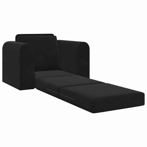 Sängsoffa 2-i-1 Svart 98x71x83 cm Sammet