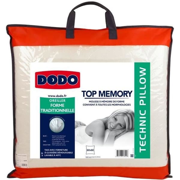 Överdrag - DODO - TOP MEMORY - 60x60cm - Memory foam - Medium komfort