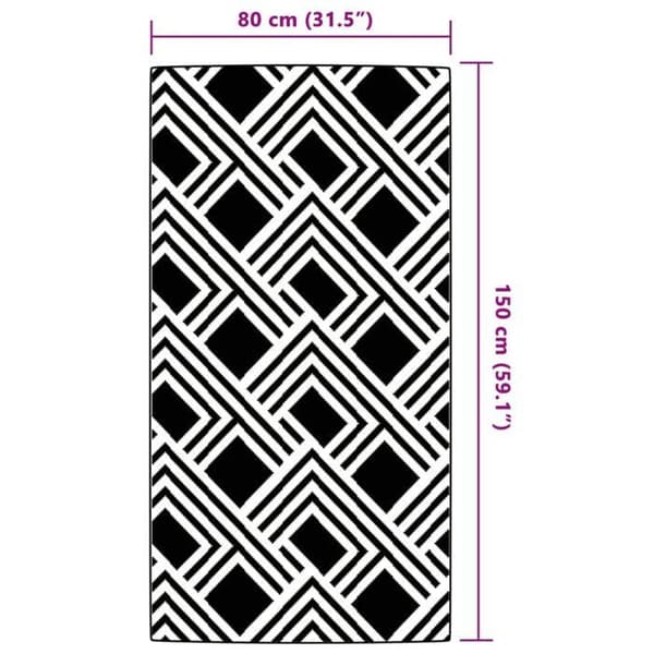 vidaXL Utomhusmatta ARAKIL grå 80 x 150 cm PP 368561