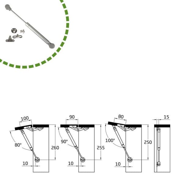 AMIG | Justerbar gas-kompass 97 | 12 kg | Grå