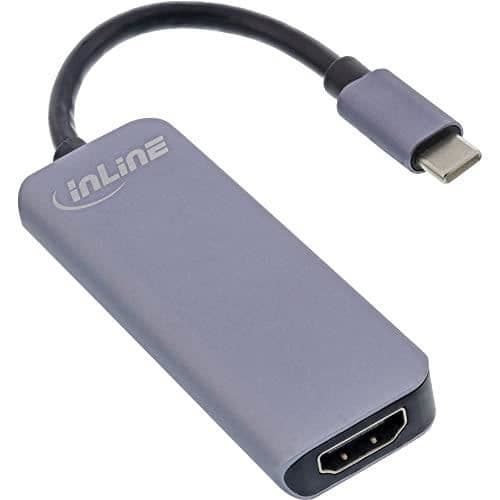 Multifunktionell USB-hub - InLine - USB 3.2 - 1 USB-C-port - 2 USB-A-portar - HDMI