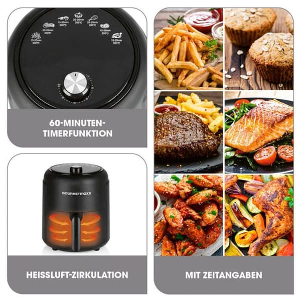 Luftfritös - GOURMETmaxx - 2,3L - 1000W - 8 i 1
