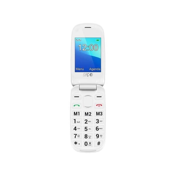 Mobiltelefon - SPC - Harmony - Stora knappar - SOS-knapp - Dubbel SIM - Vit