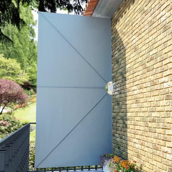 vidaXL Vikbar Sida Uteplats Markis Grå 400 x 200 cm