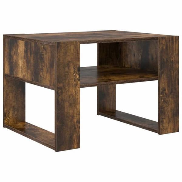Soffbord - VIDAXL - 66 x 53 x 45 cm - Rökek - Ingenjörsträ - Rektangulär