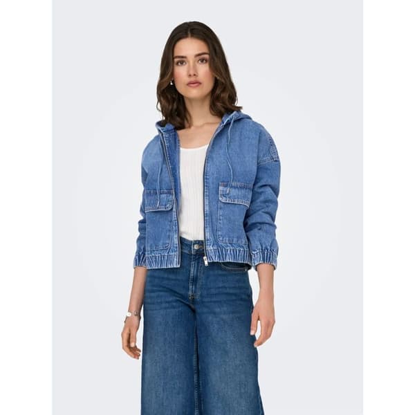 Jeansjacka dam Only Kenzie - medelblå denim