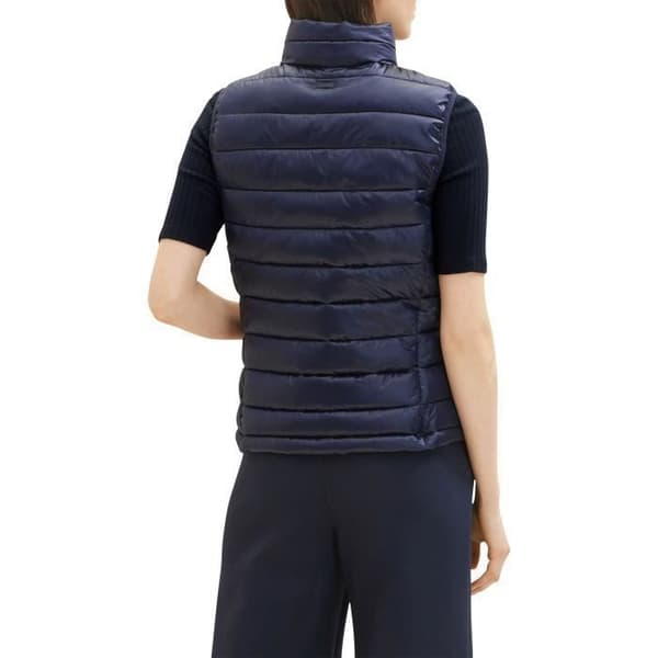 Tom Tailor blå quiltad ärmlös dunjacka - TOM TAILOR - Ärmlös - 100 % polyamid - Dragkedja