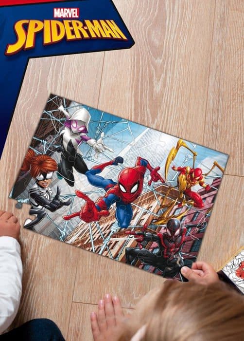 Pussel Liscianigiochi - 99689 - Marvel Puzzle DF, , Rompecabezas de Doble Cara Plus 60 Spiderman