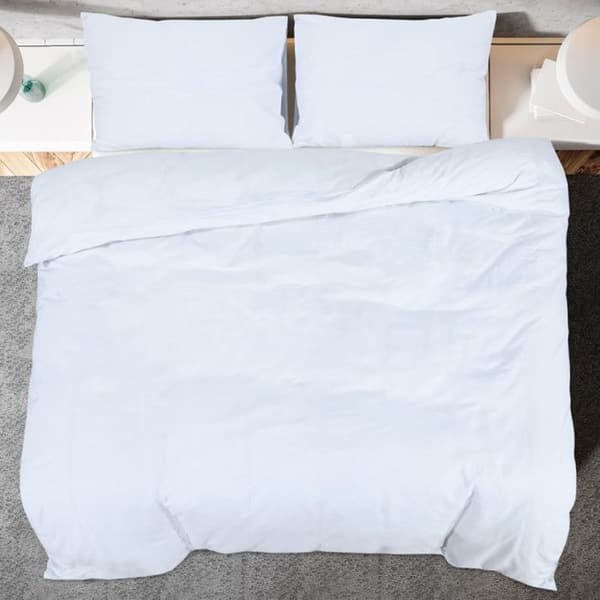 vidaXL Påslakanset Vit 135x200 cm Microfiber136022
