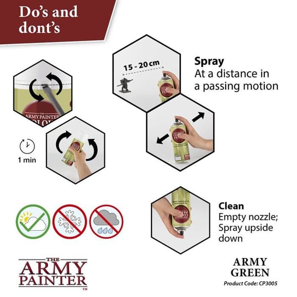 Förbehandling - Army Painter - 2012514 - Militärgrön - Färg