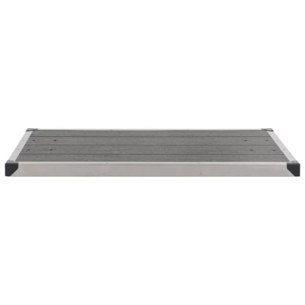 vidaXL Utomhusduschkar WPC Rostfritt stål 110x62cm Grå