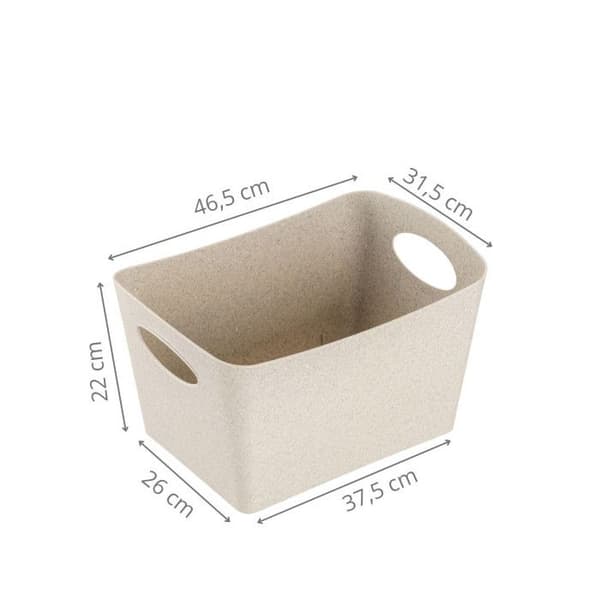 Förvaringslåda - VI STÄDAR ALLT! - Beige - Ekologisk - Rektangulär - 22 cm i höjd