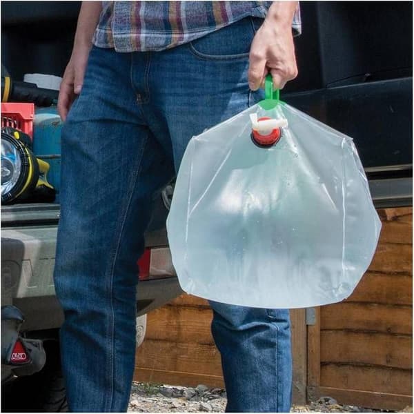 Fällbar vattenflaska - Silverline - 20 L - Vit - Perfekt för camping - Lätt att förvara