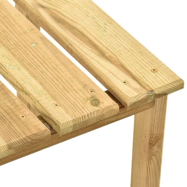 Solstolsbord - VIDAXL - Impregnerat furu - Grön - Rektangulär - Utomhus
