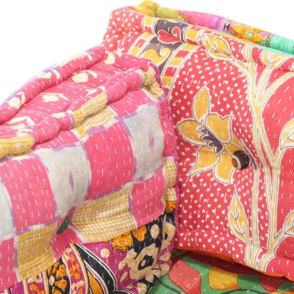 vidaXL Soffkudde Palett Flerfärgad Tyg Patchwork 287722