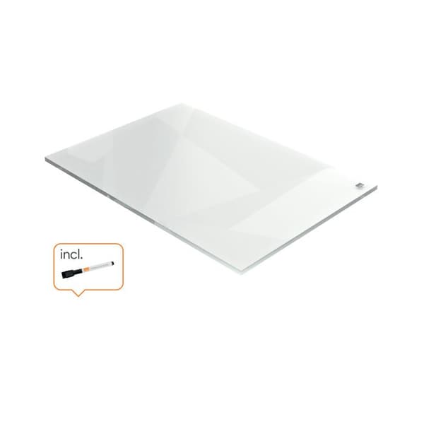 A4-block - NOBO - Transparent - Raderbar yta - Modern design - Kompakt