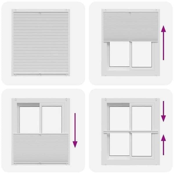 vidaXL Butik plissé 100x150 cm Vit 240611