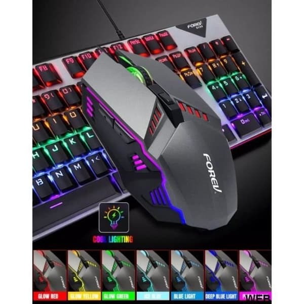 USB-mus 800DPI 3 knappar med LED-belysning