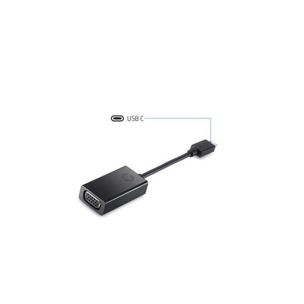 Extern videoadapter - HP - USB-C D-Sub - Svart - För Chromebook och EliteBook