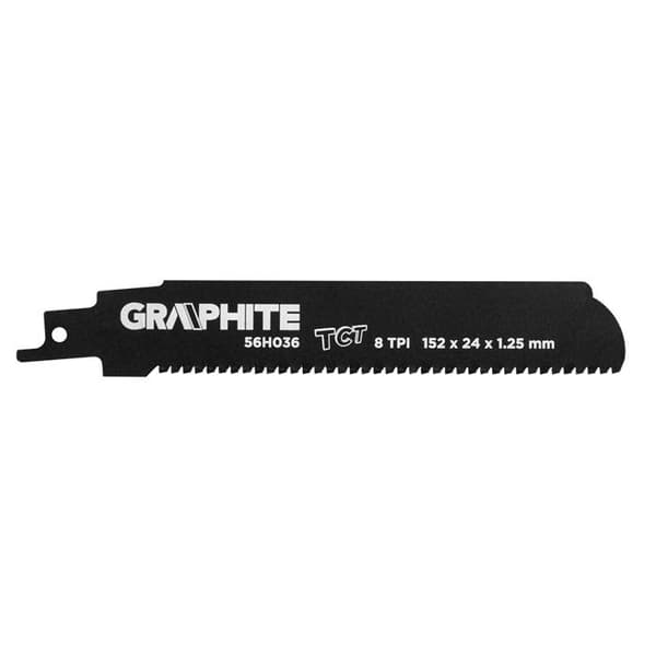 Sticksågblad - GRAPHITE - 152 mm - 8TPI - Skära metall och trä - Mindre damm