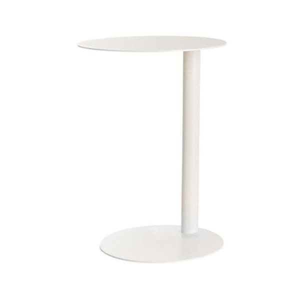 Easydesk sidobord i metall. diameter 40 cm - Vit
