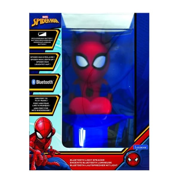 Bluetooth-högtalare med lysande Spiderman-figur