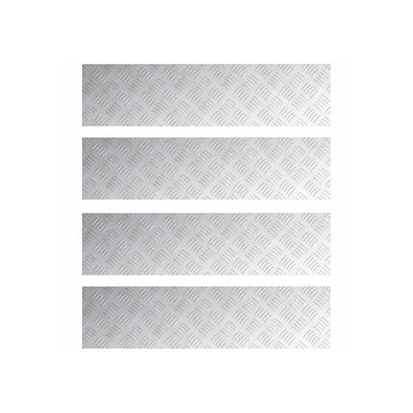Aluminiumtrappa - vidaXL - 80x20 cm - Silver - Halkskydd - Set om 4
