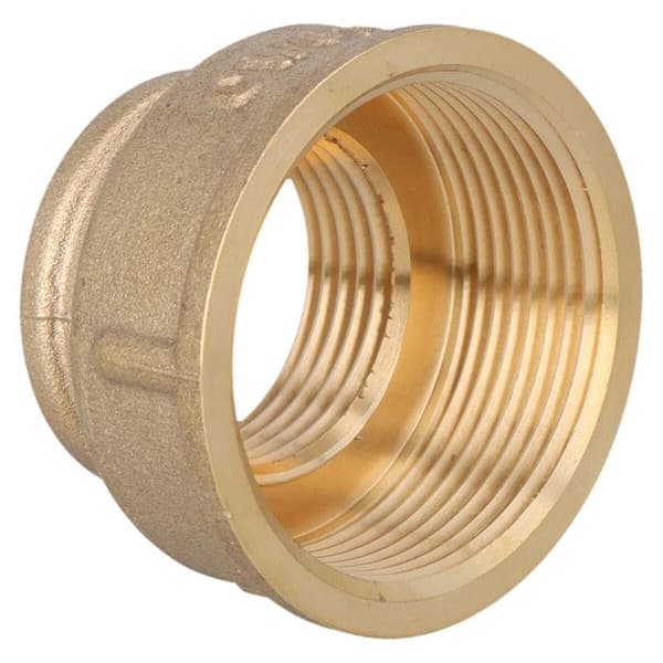 Mässingsreduktionsmuff 6/4"x1" gul